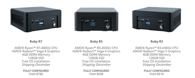 Ruby lineup (Image Source: Simply NUC)