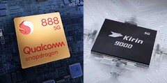 Both the Snapdragon 888 and Kirin 9000 are based on a 5nm process. (Image source: Qualcomm/HiSilicon - edited)