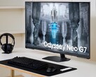 The new 43-inch Samsung Odyssey Neo G7 monitor uses quantum matrix technology. (Image source: Samsung)