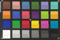 ColorChecker: Reference color in the bottom half of each square