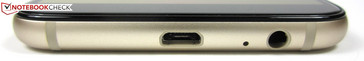 Bottom side: Micro-USB 2.0 port, headphone jack