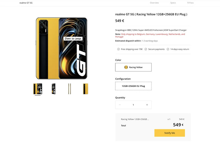 The Realme GT's European price reveal is allegedly spoiled. (Source: Realme via The Verge)