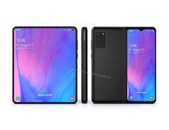 An unofficial render of the Galaxy Fold 2 (Image source: WindowsUnited.de)