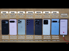 The new Pixel smartphones were almost 10 degrees cooler than the Samsung Galaxy S24 Ultra in the TechDroider test. (Image source: YouTube / TechDroider)