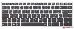 Keyboard of the Tuxedo InfinityBook Pro 13 2017
