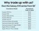 A US$550 trade-in value for the Mate 20 Pro is a great offer. (Source: Samsung)