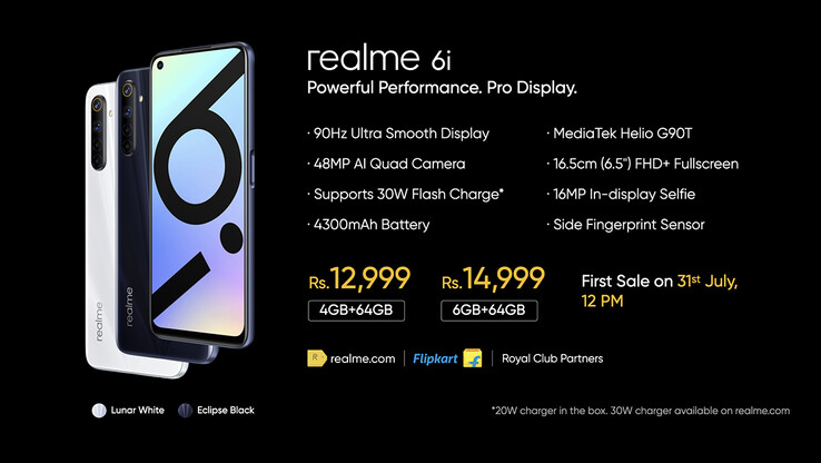 Realme 6i specs and price (image via Realme on Twitter)