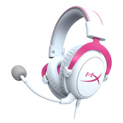 The Cloud II has a striking look thanks to its pink accents and white body. (Image source: HyperX)