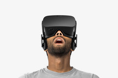 The Oculus Rift headset had an introductory price of US$599.99. (Source: The Verge)