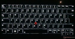 Backlit keyboard with two brightness levels