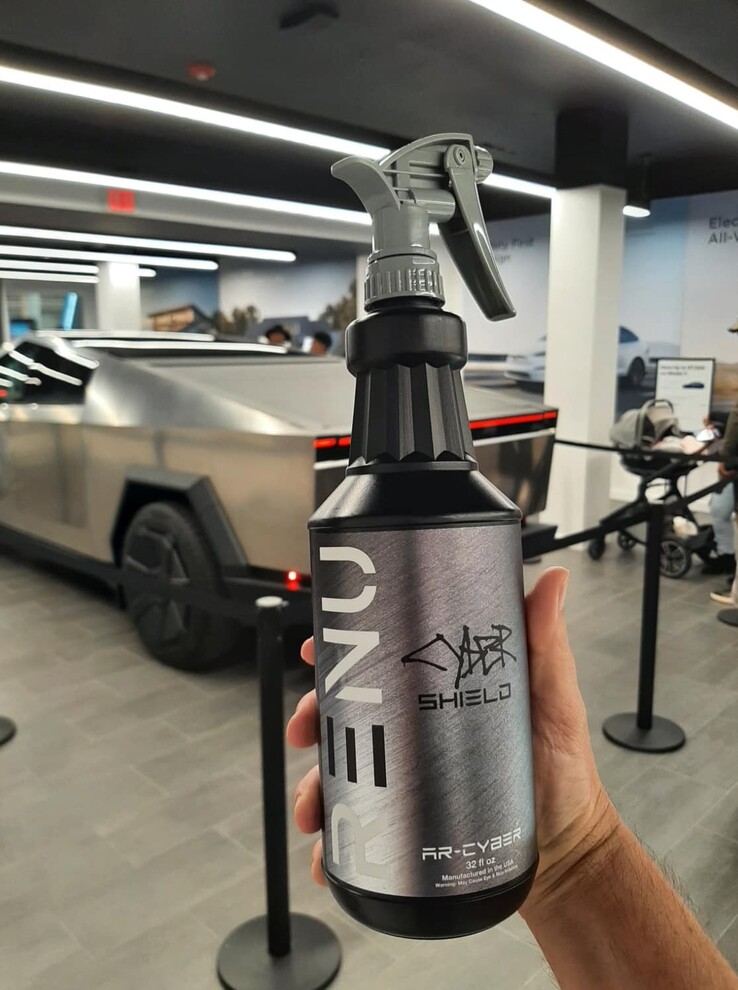 The Cybertruck's tailored Cyber Shield stainless steel polish