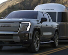 The electric Sierra offers 9,500 lbs towing capacity (image: GMC)