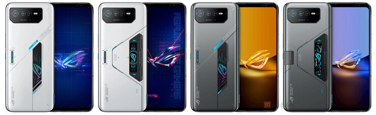 A comparative view of the ROG Phone 6, 6 Pro, 6D and 6D Ultimate (from left to right). (Source: 91Mobiles)