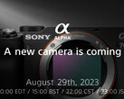 Sony's teaser for a new camerra launch on August 29 seems to confirm earlier rumours of an update to the A7C compact full-frame camera. (Image source: Sony - edited)