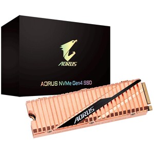 The full-body copper heatsink on the Aorus SSD provides improved cooling. (Source: Gigabyte)