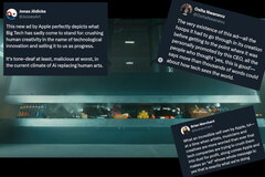 Apple's recent Crush ad for the new iPad Pro has been heavily criticised, leading the company to issue an apology and pull the ad from TV spots. (Image source: Apple / Perfect Union on Instagram - edited)