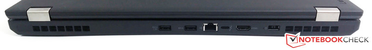 Rear: 2x USB 3.0 (1x Always-on), Gigabit Ethernet, USB 3.1 Type-C (Gen. 2)/Thunderbolt 3, HDMI 1.4b, power