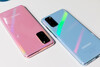Galaxy S20 in Cloud Pink and Cloud Blue