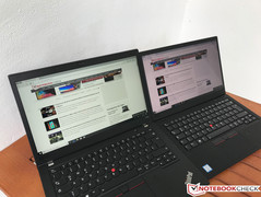 T480s (left) vs. X1 Carbon 2018 HDR (right) – cloudy sky