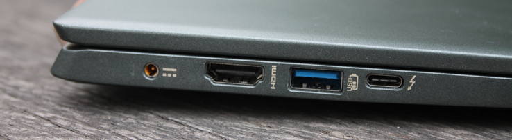 Left: Power, HDMI, USB-A 3.1, USB-C (Thunderbolt)