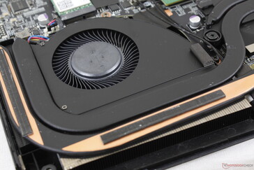The system is quieter than most gaming laptops when running most GPU-heavy games