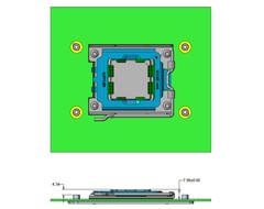 AMD Zen 4 Raphael LGA1718 Socket AM5 design. (Image Source: @TtLexington on Twitter)