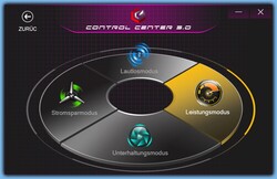Control Center performance modes