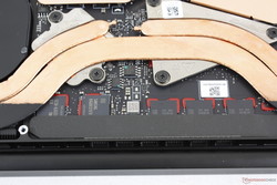 Soldered system RAM sits close to the CPU and GPU