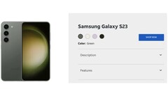 Samsung Galaxy S23 AT&amp;T listing (Source: CNET)