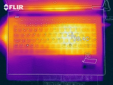 Thermal imaging of the top of the device under load