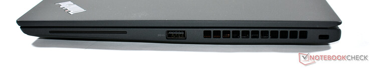 right: smart card reader, USB-A 3.2 Gen 1, Kensington Lock