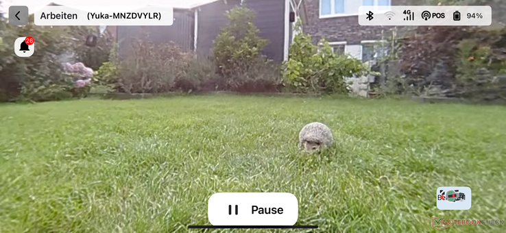 A view of the garden is also possible from a distance via live video