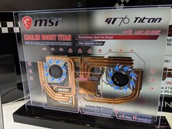The MSI GT76's heat spreader has more fin surface area and additional fans