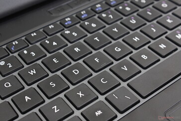 Typing experience is satisfactory with moderate feedback and louder clatter than many Ultrabooks