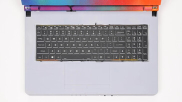 The keyboard and trackpad of the gaming laptop (Image source: PenBar)