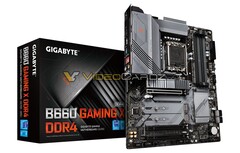 The Gigabyte B660 Gaming X appears to be one of Gigabyte&#039;s budget Alder Lake motherboard contenders (Image source: Videocardz)