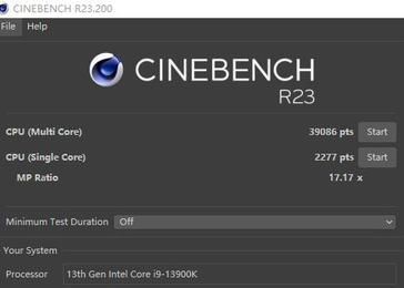 Intel Core i9-13900K Cinebench R23 performance. (Source: @TUM_APISAK on Twitter)