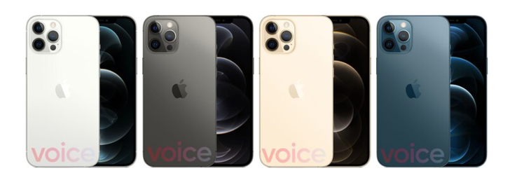 ...along with the "iPhones 12" in all their new alleged styles. (Source: Voice))