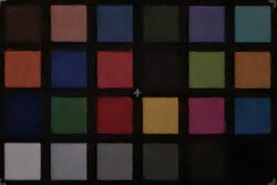 ColorChecker (1 lux, with scene optimization enabled)
