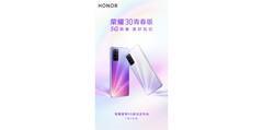 The Honor 30 Youth Edition&#039;s launch teaser. (Source: Weibo)