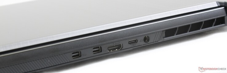 Rear: 2x Mini-DisplayPort 1.4, HDMI 2.0, USB-C 3.1 Gen1, DC-in