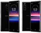 The Sony Xperia 1 (L) and Xperia 5 (R) both feature 21:9 OLED screens. (Image source: Sony - edited)