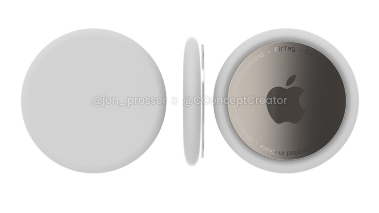 Renders of the Apple AirTags. (Image source: Jon Prosser & @CConceptcreator)