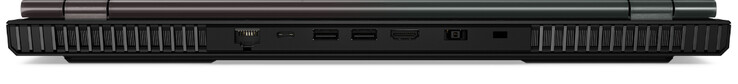 Back: Gigabit-Ethernet, USB 3.2 Gen 1 (Type C; DisplayPort), 2x USB 3.2 Gen 1 (Type A), HDMI, power supply, port for cable lock