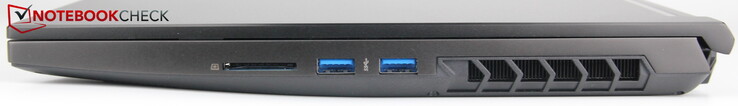 Right: SD reader, 2x USB-A 3.2 Gen1 (USB 3.0)