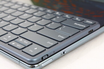 Right edge of the keyboard has the on/off toggle switch and USB-C port for charging purposes only