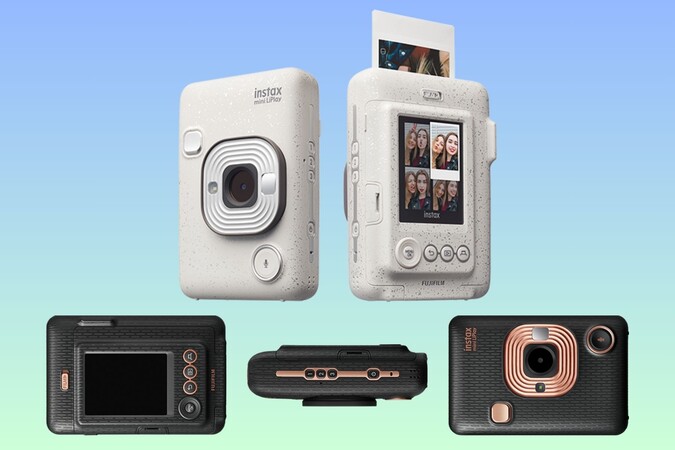 The mini LiPlay is currently the smallest Instax hybrid model (Image Source: Fujifilm - edited)