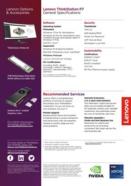 Lenovo ThinkStation P7 - Specifications contd. (Image Source: Lenovo)