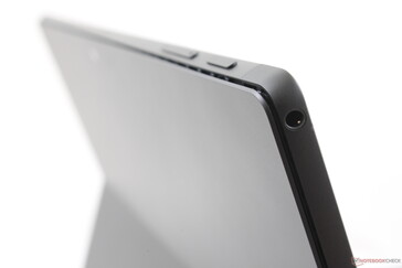 Narrow ventilation grilles along the top edge of the tablet