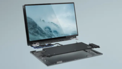 The Dell Concept Luna completely rethinks laptop design. (Image: Dell)